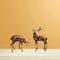 Brass Deer Pair Statue 1.5kg